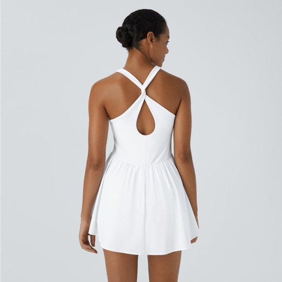 NWT HALARA Backless Corset 2-in-1 Pocket Mini Quick Dry White Active Dress Sz M - Picture 3 of 10